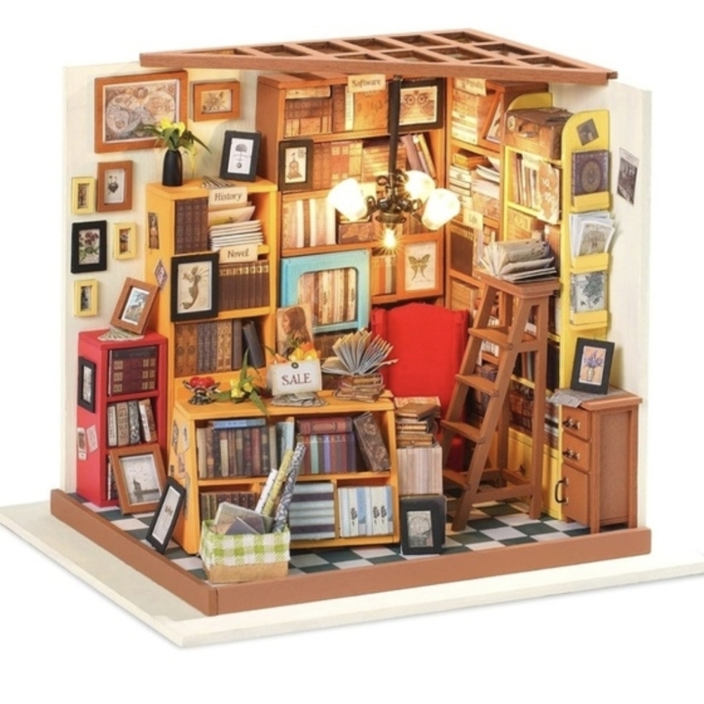 Rolife Minature Playhouse Furniture House Sam's Study Room DIY